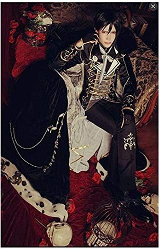 Amazon 漫依轩 スプレ アニメ 黒執事 セバスチャン くろしつじ 死神日覚 夢王国と眠れる100人の王子様 太陽覚醒着物 豪華セット Cosplay 衣装 コスチューム S コスプレ 仮装 通販