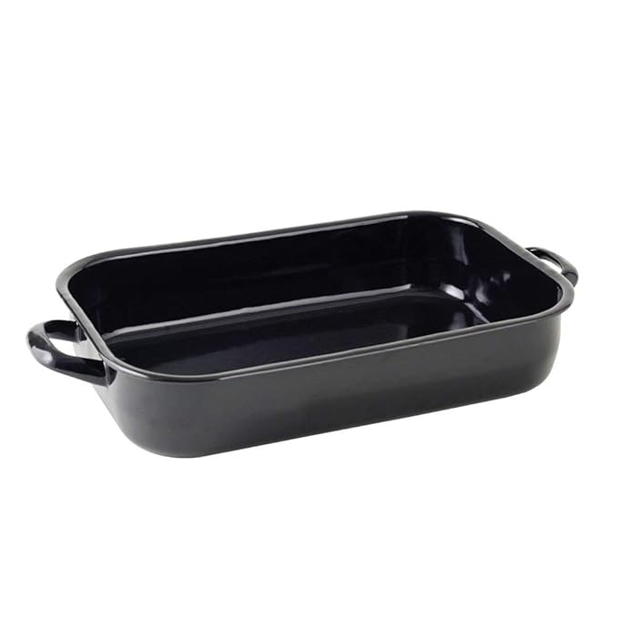 KRÜGER Vierkantpfanne 36cm schwarz emailliert