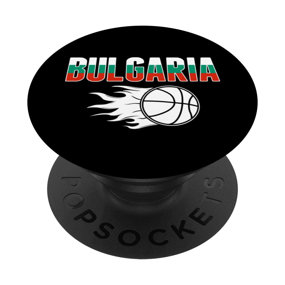 Proud Bulgaria Basketball Fans Jersey Bulgarian Flag Sports PopSockets Swappable PopGrip