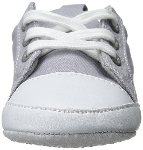 Luvable Friends Basic Solid Color Canvas Sneaker (Infant), Gray, 0-6 Months M US Infant