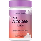 Recess Mood Powder, Magnesium L-Threonate Blend with Passion Flower, L-Theanine, Electrolytes, Magnesium Calm Support Powder Supplement - Gradient Berry 28 Serving Tub
