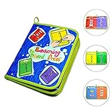 KOBWA Learning Board Dress, Boys and Girls Early Learning Basic Life Skills Toys Quiet Book, Educational Dress Boards Learn to Zip, Snap, Button, Buckle, Lace and Tie