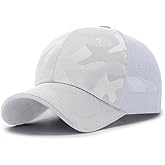 Mesh Camo Baseball Cap Snap Back Trucker Hat Breathable Adjustable Sports Caps