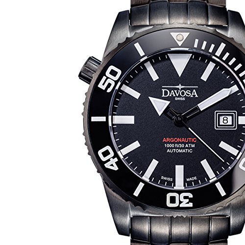 Davosa-Swiss-Argonautic-16149880-Analog-Men-Wrist-Watch-Gun-Steel-Band-Black