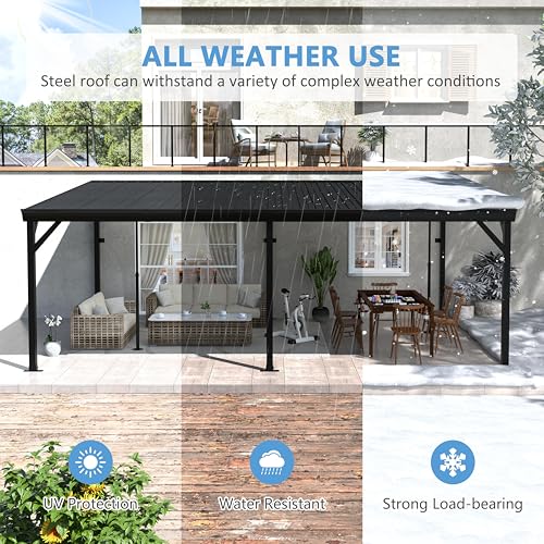 Yardenaler PG0201-62 12x20 Hardtop Gazebo Review: Wall-Mounted Outdoor Shelter image 21