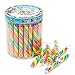 Sweet Spindles Mini Hard Candy Sticks - 50-Piece Jar (Rainbow)
