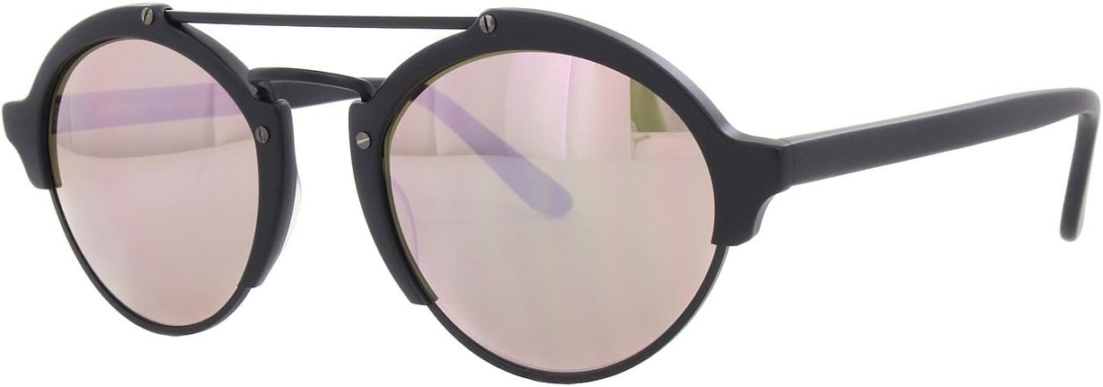 Illesteva Milan MIL II 3ROM Matte Black / Gold Mirror Sunglasses