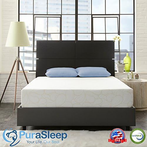 PuraSleep SynerGel Luxury Cool Comfort Memory Foam Mattress - Made In The USA - 10 Year Warranty