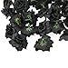 Tinksky 50pcs Silk Rose Flower Heads for Hat Clothes Album, Black, Size 4.5