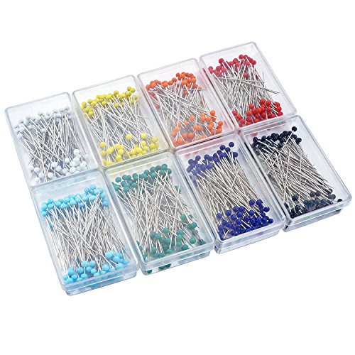 image for Wolf War 800pcs Sewing Pins 38mm Multicolor Glass Ball Head Pins For D