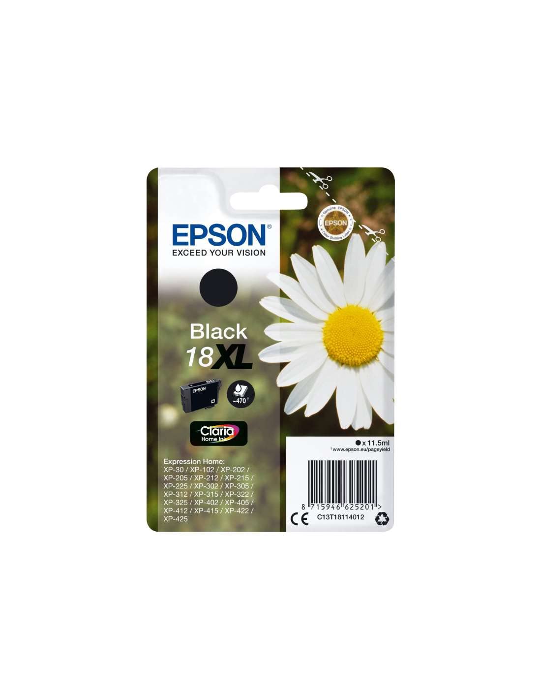 Epson 18XL Black Daisy High Yield Genuine, Claria Home Ink Cartridge — image 1