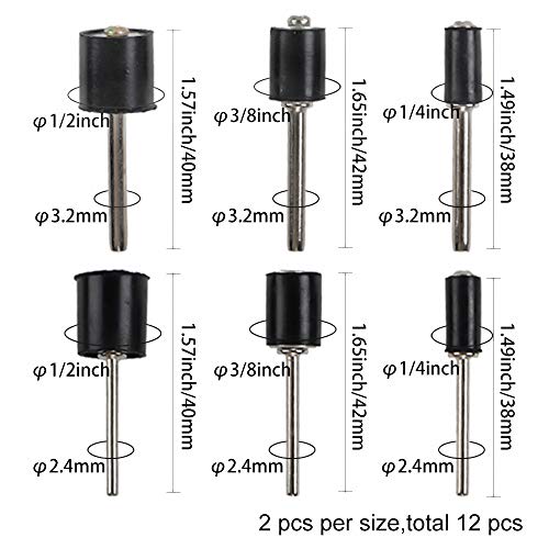 Coceca 148pcs Sanding Drums for Drum Sander, Kit with 135pcs Sanding Band Sleeves 12pcs Drum Mandrels for Dremel Rotary Tool