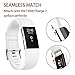 POY Replacement Bands Compatible for Fitbit Charge 2, Classic & Special Edition Sport Wristbands, Small White, 1PC