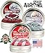 Crazy Aaron's Thinking Putty Mini Tins Holiday (Christmas) Candy Cane (Hypercolor), Snow Angel (Sparkle) & Winter Cabin (Scented) Gift Set Bundle - 3 Pack (Limited Edition) .47 oz Each