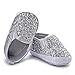 Voberry Baby Boy Girls Sequin Crib Shoes Toddler Soft Sole Anti-slip Outdoor Sneakers (0~6 Month, Silver)