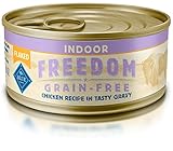 Blue Freedom Adult Indoor Grain Free Flaked Chicken Wet Cat Food 5.5-Oz (Pack Of 24)