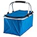 Gregarder Picnic Basket Collapsible Shopping Folding Insulated Bag Large Capacity Market (Blue)