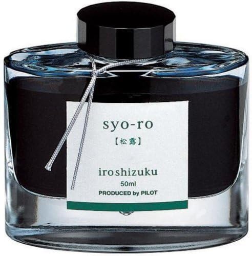 Pilot Iroshizuku Bottled Fountain Pen Ink 3-Bottle Bundle Set / Syo-Ro Dark Turquoise ( 69206 ) , Shin-Ryoku Dark Green ( 69214 ) , Chiku-Rin Light Green ( 69222 )