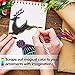 Mocoosy 48 Scratch Christmas Ornaments, Christmas Crafts Kits for Kids Rainbow Color Scratch Paper Cards Hanging Art Decorations DIY Educational Toys Holiday Christmas Xmas Party Favors Set