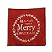 Gotd Merry Christmas Pillow Case Xmas 18 x 18 Cushion Cover Merry Chritmas Home Decor Design Throw Pillow Cover Pillow Case 18 x 18 Inch Cotton Linen for Sofa (Red)