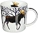 Paperproducts Design Decorative Bone China Mug Gift Box Set - Beverages, Hot, Cold Drinks, Tea – Artistic Designs, Decorated Mugs – 13.5 Ounces, Patti Gay/Two Can Art Winter Moose Design