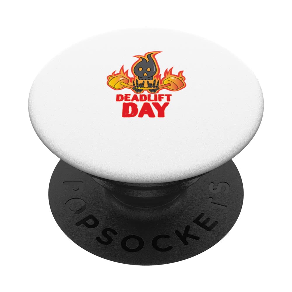 Deadlift Day Training Powerlifter Barbell Gym PopSockets Swappable PopGrip