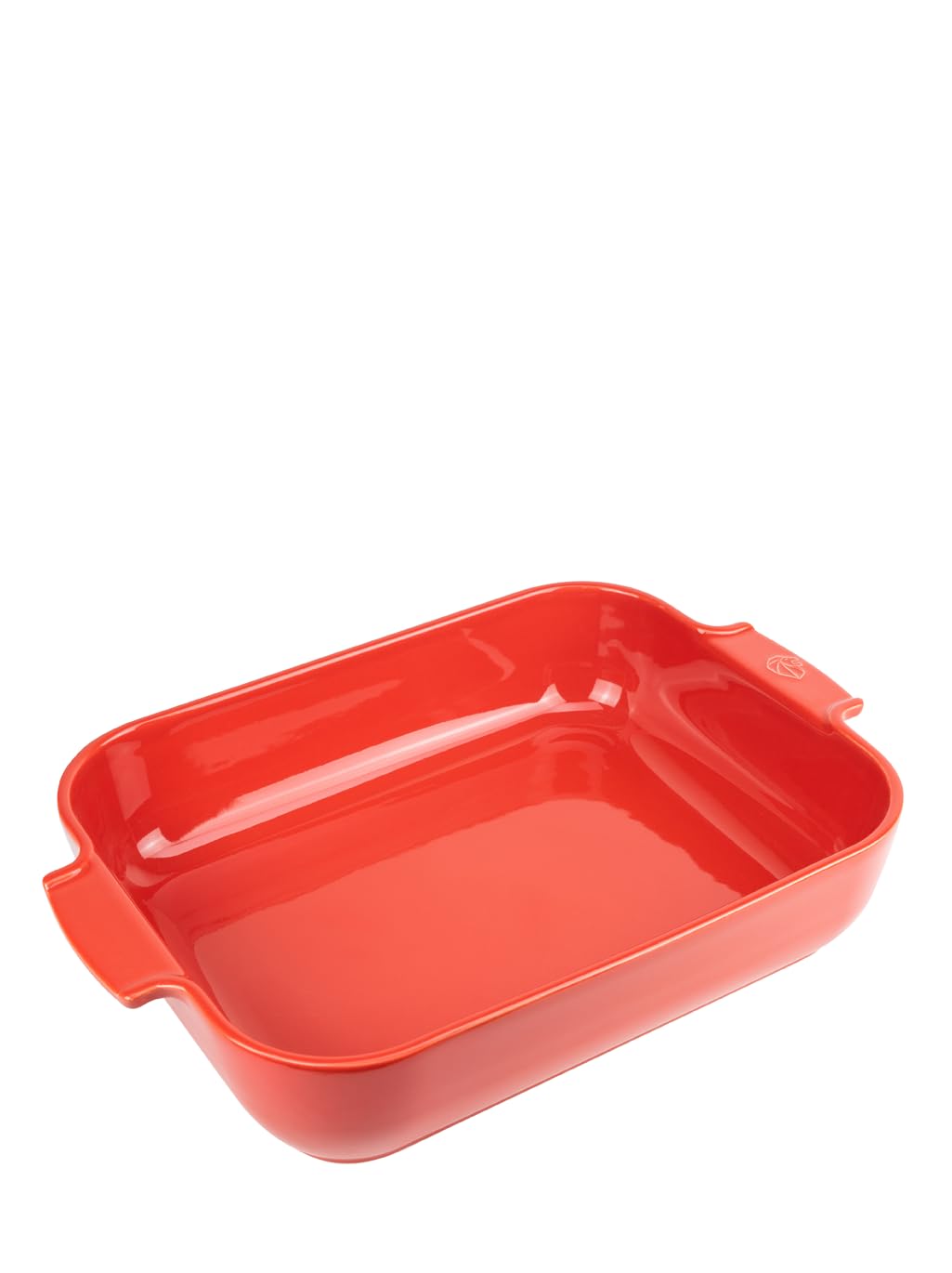 PEUGEOT - Rectangular Ceramic Baking Dish - 40 cm (including handles) x 25.7 cm x 7.5 cm - Capacity: 5.2 L - 8-10 Servings - 10 Year Guarantee - Made In France - Red Colour
