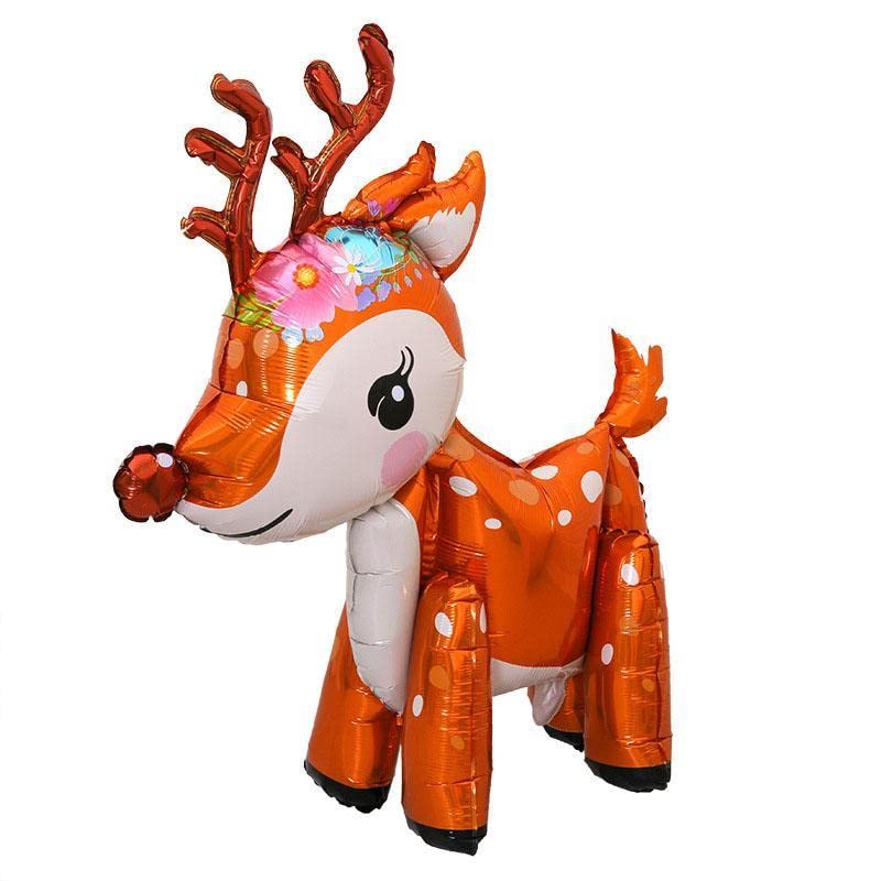 Reindeer Standing Christmas Foil Balloon, 55cm (2 pack) — image 1
