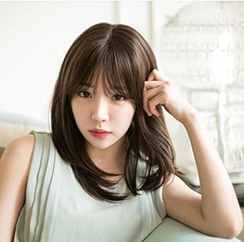 Amazon Com Air Bangs Women Girls Female Short Hair Wig Pear Head