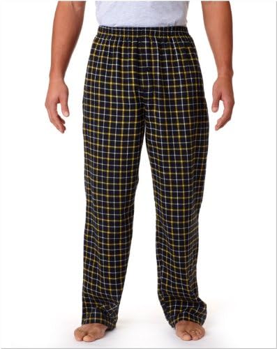 Robinson Apparel Unisex Button-Fly Flannel Pant - BLACK/GOLD - L