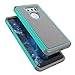 Tekcoo Case for LG V35 ThinQ LG V30S / LG V30 / LG V30 Plus, Cute [Tmajor] Shock Absorbing [Turquoise] Combo Rubber Silicone & Plastic Scratch Resistant Bumper Sturdy Grip Hard Cover Cases