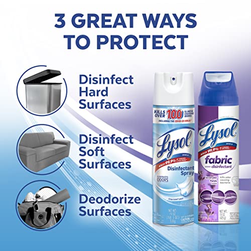 Lysol Laundry Sanitizer, Crisp Linen, 90oz + Lysol Disinfectant Spray, Crisp Linen, Pack of 2