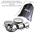BeGrit Camping Cookware Mess Kit Backpacking Camp Pot Bowls Spork Cup Picnic Cooking Equipment 8 Piece Cookset for Hiking Outdoors