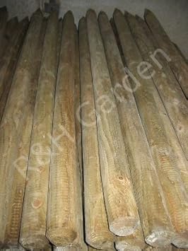 Estacas de madera redonda árbol - cm 121, 92/1, 2 m - palet compra ...