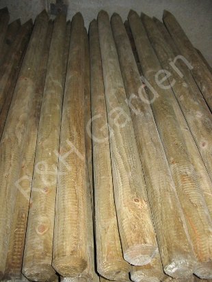 Estacas de madera redonda árbol - cm 121, 92/1, 2 m - palet compra ...