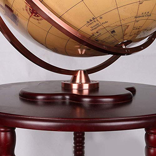 DFBGL Large Globe Educational World Globe mit Holzbasis Bar Weinständer Retro-Stil Barschrank Getränkeflaschenhalter… – Bild 3