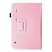 Fintie Premium PU Leather Cover for 10.1 Inch Tablet Inclu. iRULU eXpro X1s / X1 Plus 10.1, Dragon Touch A1 / A1X Plus 2016 Edition, ValuePad VP112 (Check Compatible List Below), Pink