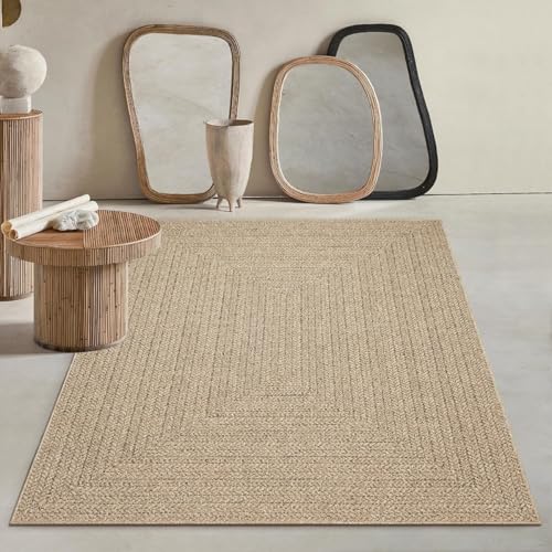 Mias Teppiche Soil – ca. 300 x 400 cm Outdoor Teppich wetterfest Jute-Look Balkon Terrasse