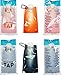 Tap Antibacterial Collapsible Water Bottle BPA Free Flat Hydration Soft Canteen (Navy 1 + Orange 1)