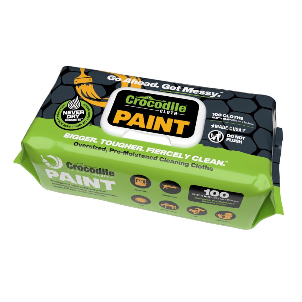 Crocodile Cloth Paint Cleaning Wipes – 100 Count (15