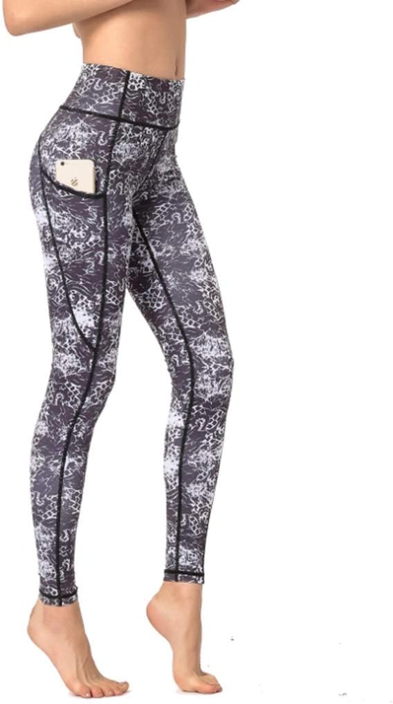 YANXIH Women's High Waisted Printed Sports Leggings (Color : T3, Size : M)