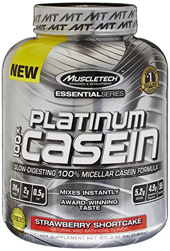 MuscleTech Platinum 100% Casein, Slow-Digesting 100% Milcellar Casein Formula, Strawberry Shortcake, 3.62 lbs (1.64kg) MuscleTech Platinum 100% Casein, Slow-Digesting 100% Milcellar Casein Formula, Strawberry Shortcake, 3.62 lbs (1.64kg)
