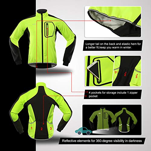 Buy BERGRISAR Men’s Winter Softshell Cycling Jacket
