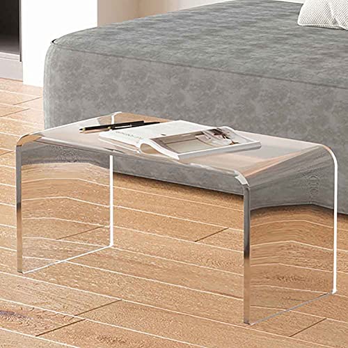 BINERM Acrylic transparent side table, sofa small coffee table side table multifunctional creative seating area table suitable for hotels, bookstores, western restaurants,Clear,30 * 30 * 60cm