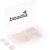 BEADIA Natural White Agate Rondelle Stone with Large Hole (4mm) Loose Semi Gemstone Beads for Jewelry Making 10mmx4mm 24pcs