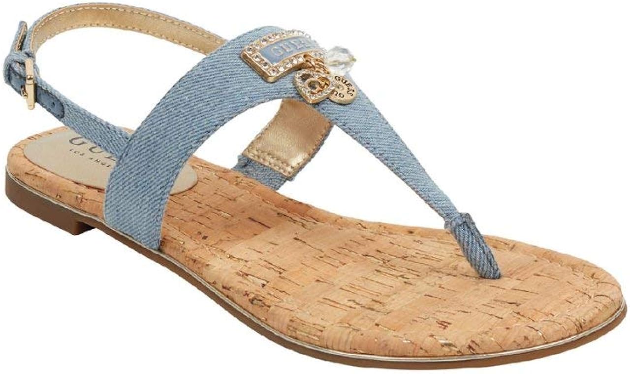 guess denim sandals