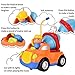 Remote Control car, GotechoD Cartoon RC mixer truck with Music and Lights, Radio Control Toy for Baby Toddlers Kids and Children, Perfect for Holiday Birthday presents(Orange)