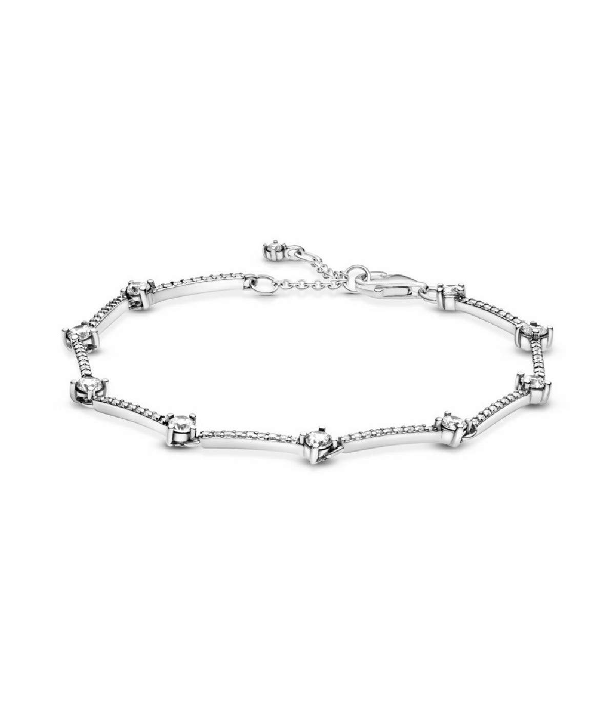 PANDORA Cubic Zirconia Bracelet t18, Silver