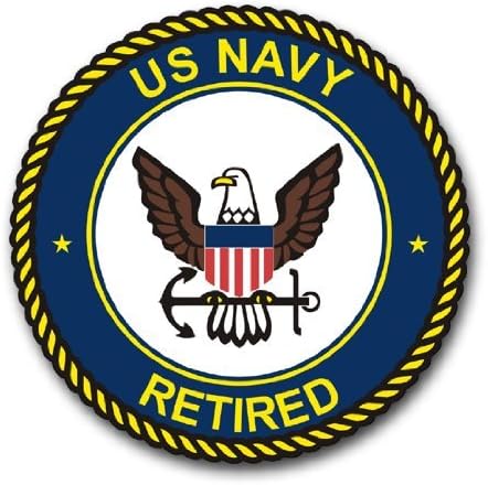 MAGNET US Navy Retired Emblem Decal Magnetic Sticker 5.5"