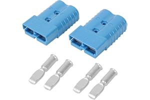 DENT-DE-LION 350A Battery Connector AWG 2/0 Quick Connect Battery Modular Power Connectors Quick Disconnect (Blue, 2 PCS)